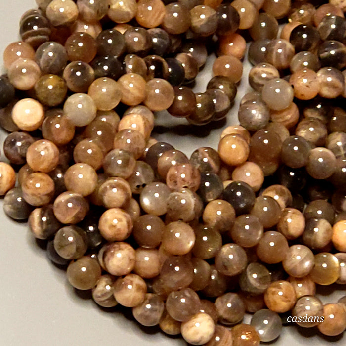 Black Moonstone Beads