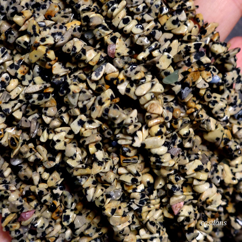 Dalmatian Stone Chip Beads