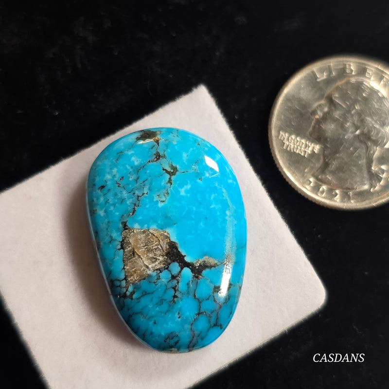Kingman High Blue Kaolin Matrix Turquoise Stabilized