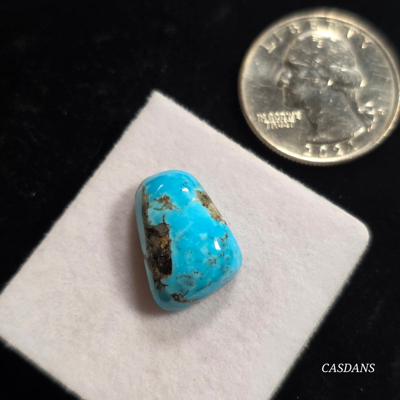 Kingman High Blue Kaolin Matrix Turquoise Stabilized