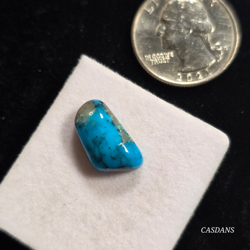 Kingman High Blue Kaolin Matrix Turquoise Stabilized