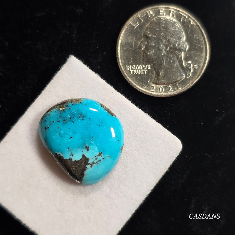 Kingman High Blue Kaolin Matrix Turquoise Stabilized