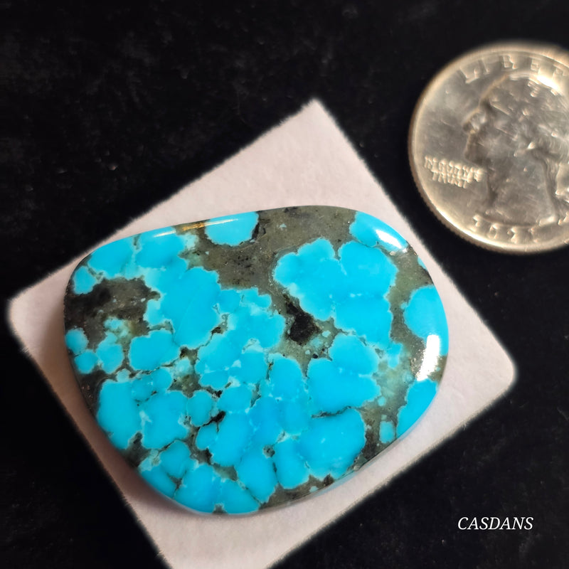 Kingman High Blue Kaolin Matrix Turquoise Stabilized