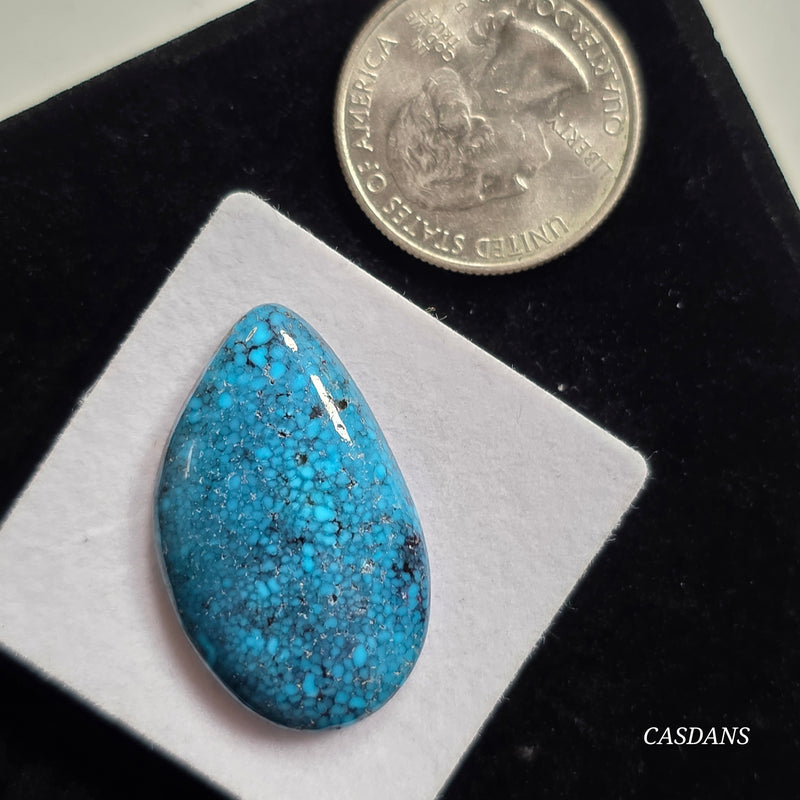 Kingman Black Web Turquoise Stabilized