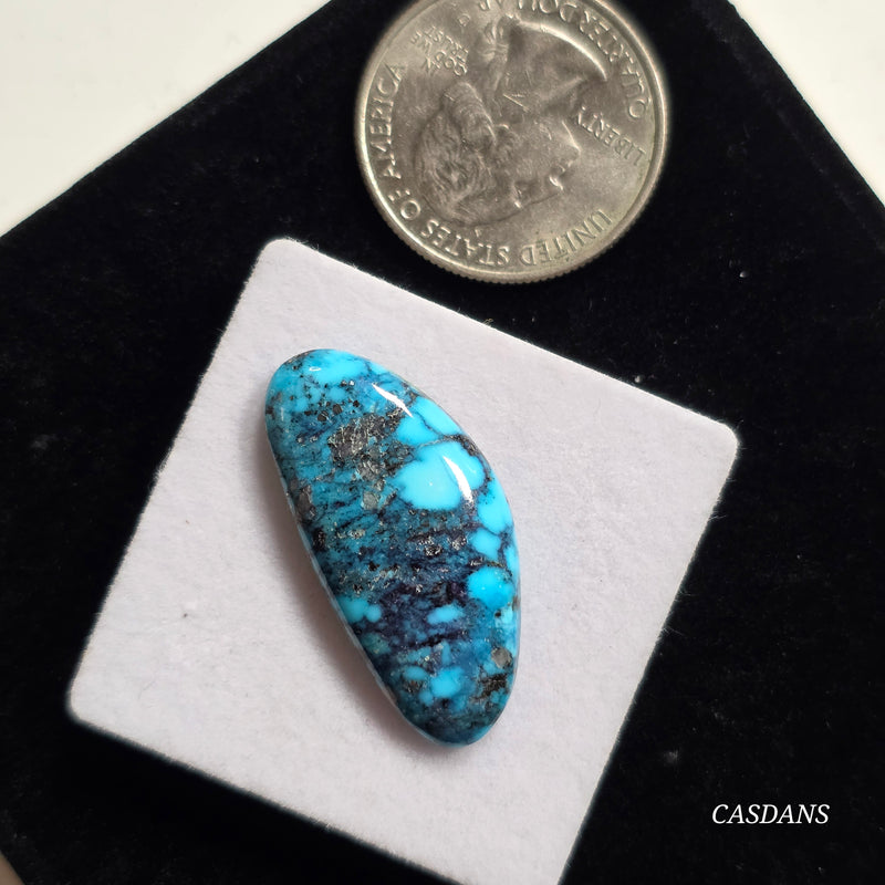 Kingman Black Web Turquoise Stabilized