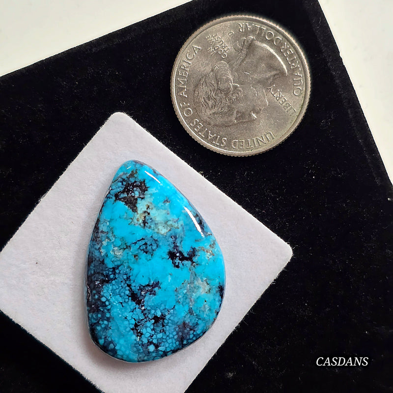 Kingman Black Web Turquoise Stabilized