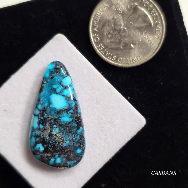 Kingman Black Web Turquoise Stabilized