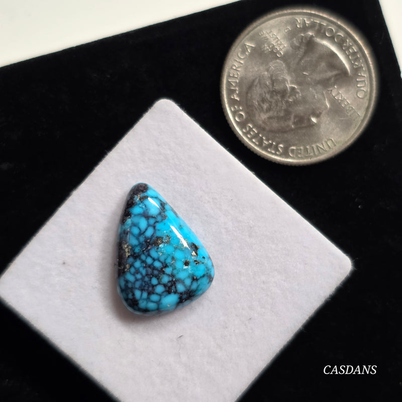 Kingman Black Web Turquoise Stabilized