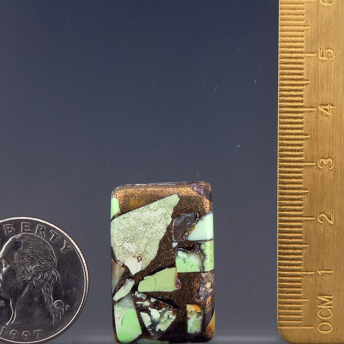 Lemon Chrysoprase Copper Composite