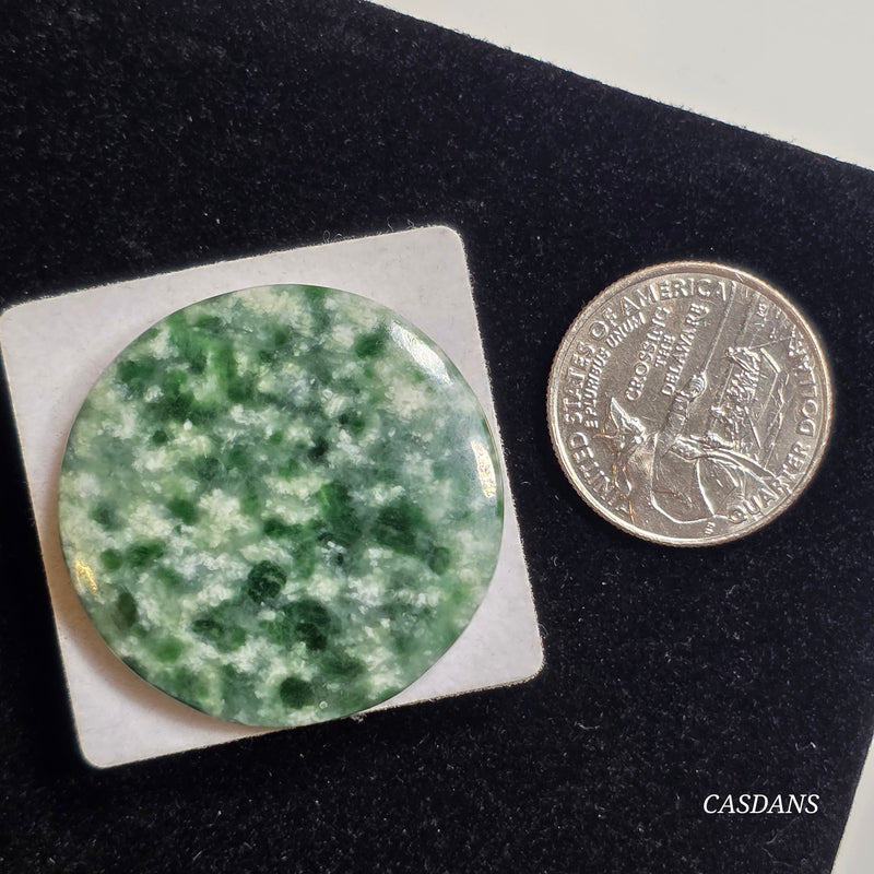 Diopside in Zoisite Cabochon