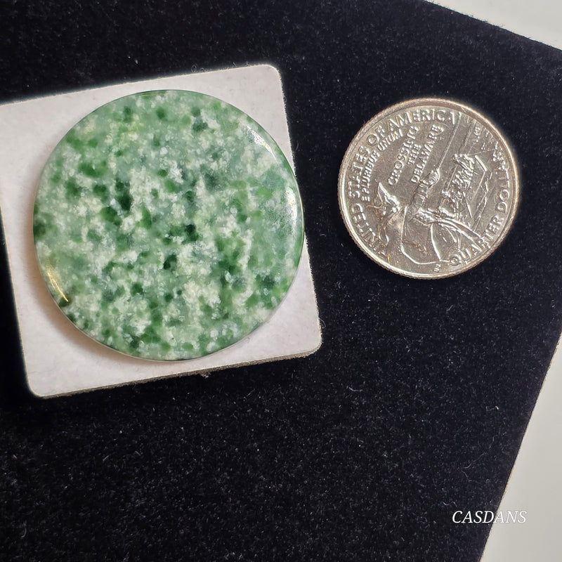 Diopside in Zoisite Cabochon