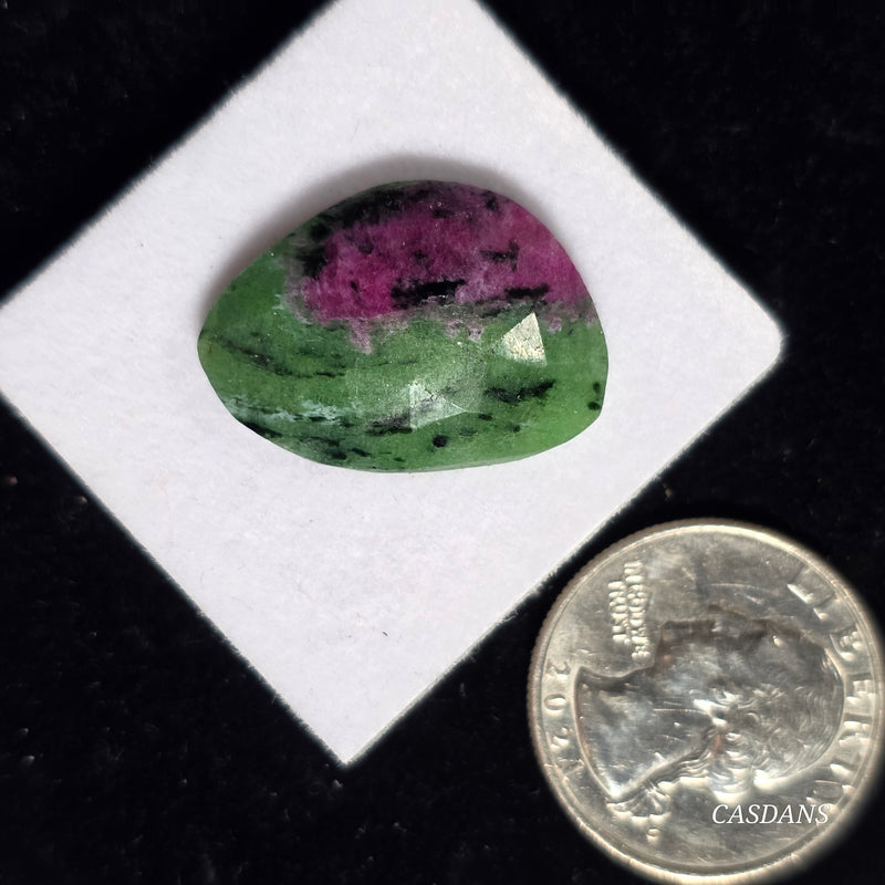 Rosecut Ruby Zoisite Cabochon