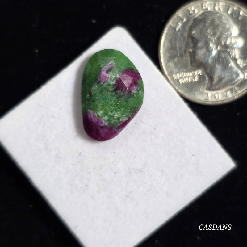 Rosecut Ruby Zoisite Cabochon