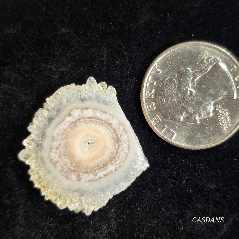 Solar Quartz Stalactite Slice