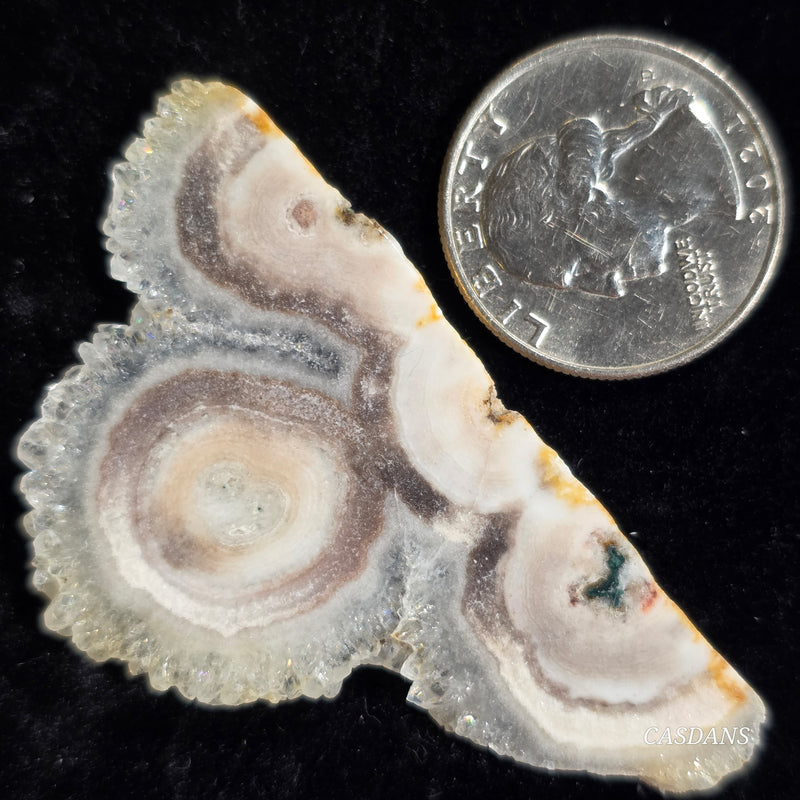 Solar Quartz Stalactite Slice