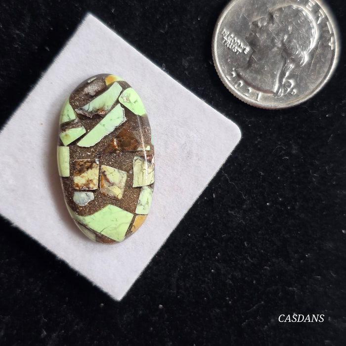 Lemon Chrysoprase Copper Composite