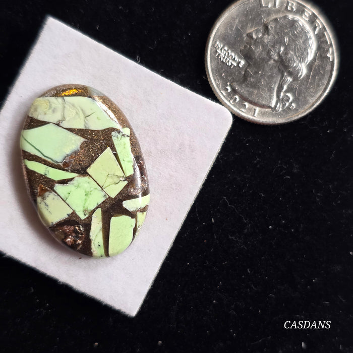 Lemon Chrysoprase Copper Composite
