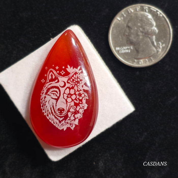 Engraved Red Onyx