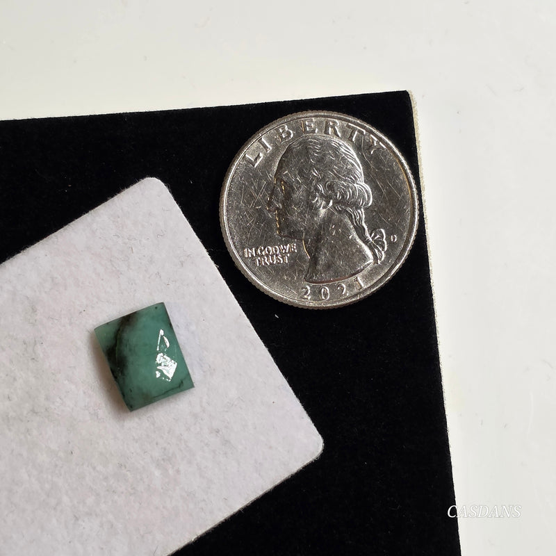 Emerald Checkerboard Cut Cabochon
