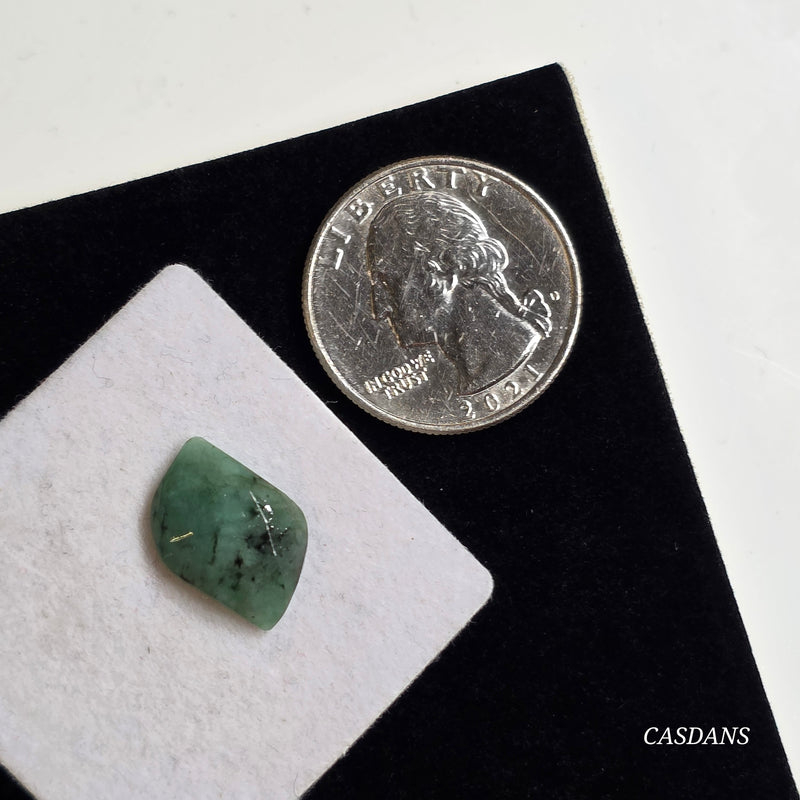 Emerald Checkerboard Cut Cabochon