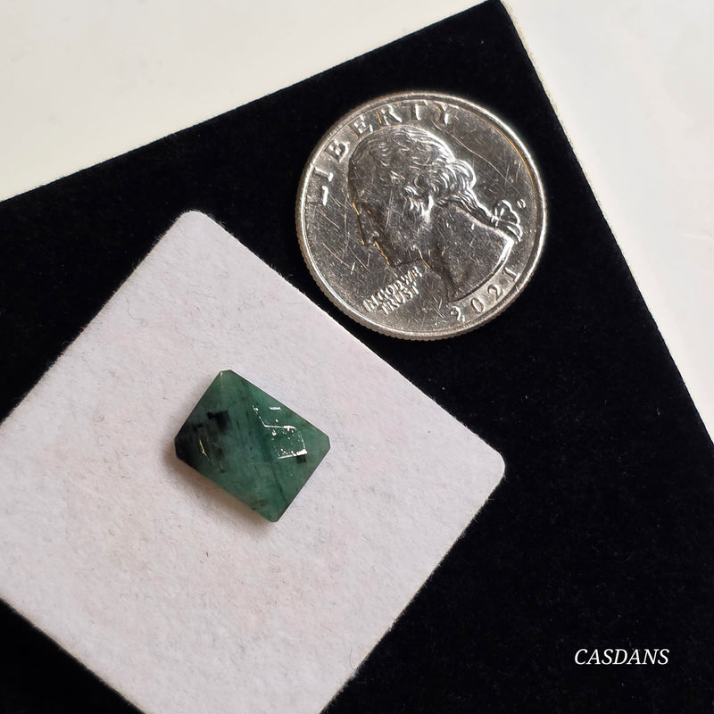 Emerald Checkerboard Cut Cabochon