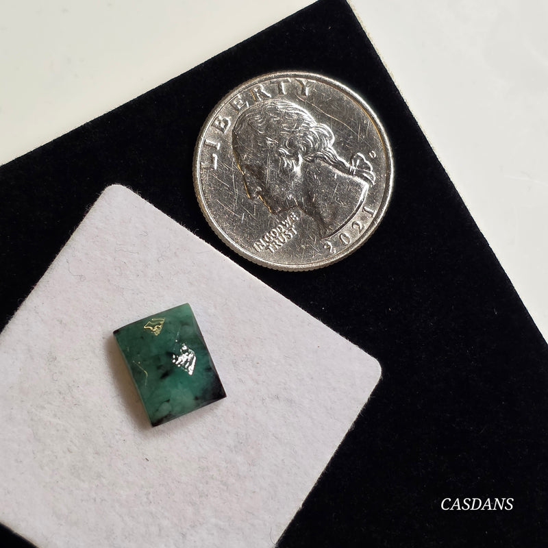 Emerald Checkerboard Cut Cabochon