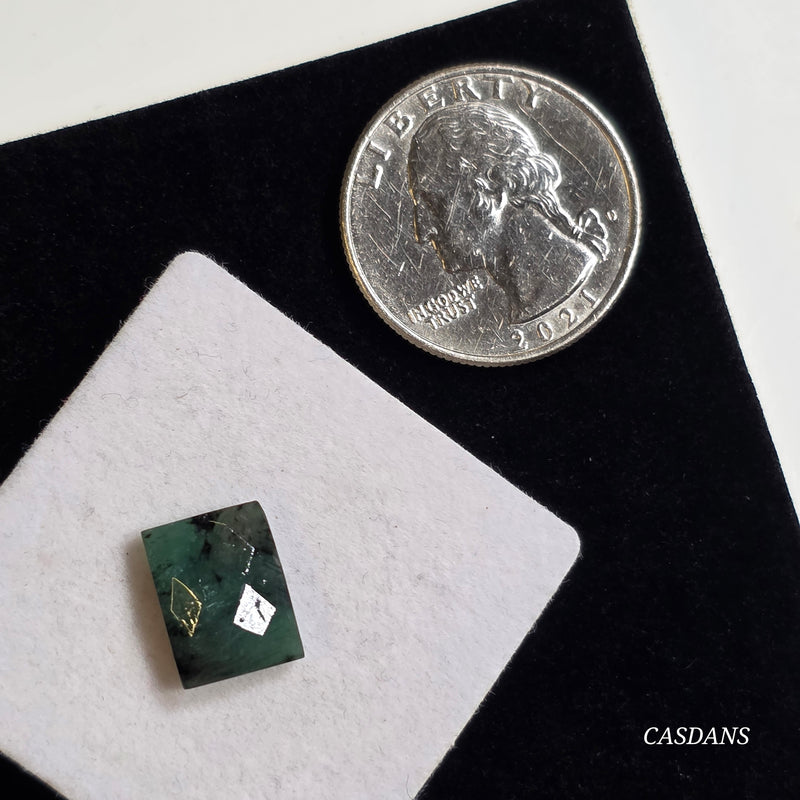 Emerald Checkerboard Cut Cabochon