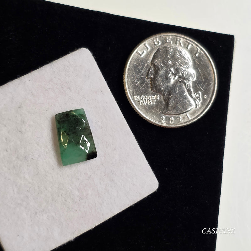 Emerald Checkerboard Cut Cabochon