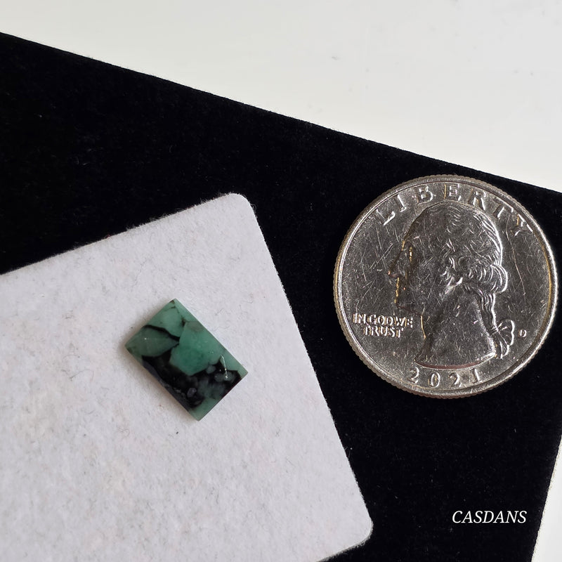 Emerald Checkerboard Cut Cabochon