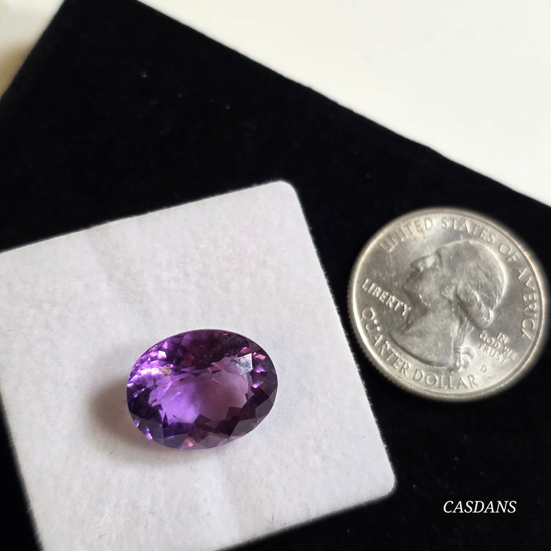 Amethyst Facet - Concave Cut