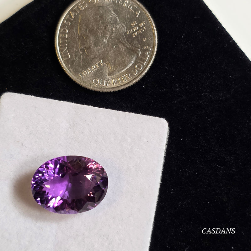 Amethyst Facet - Concave Cut