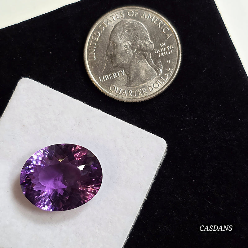 Amethyst Facet - Concave Cut