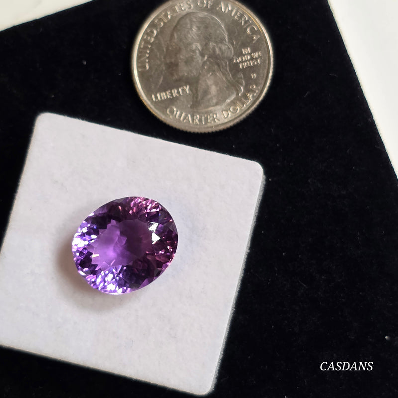 Amethyst Facet - Concave Cut