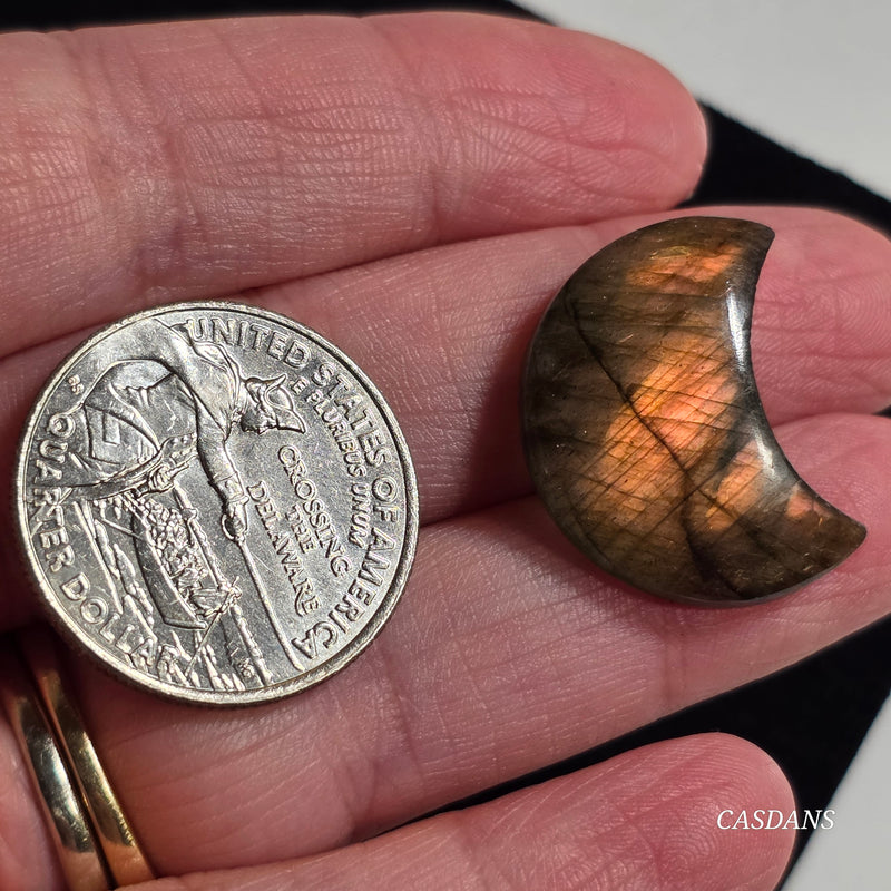 Labradorite Moon Cabochon