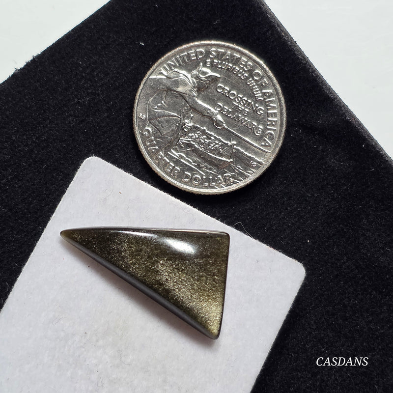 Gold Sheen Obsidian Cabochon