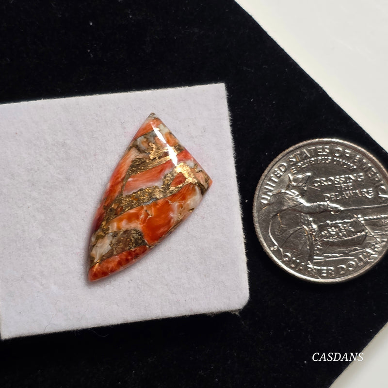 A Spondylus Day Composite Cabochon (Spiny Oyster Composite)