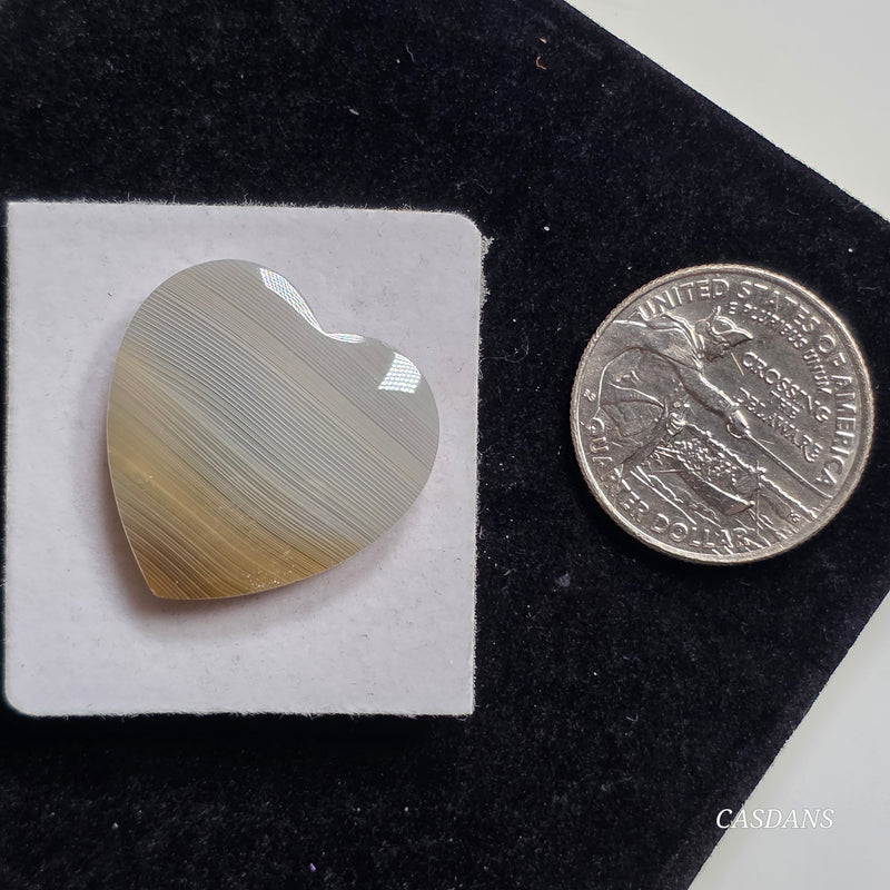 Banded Agate Heart Cabochon