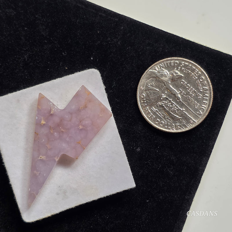 Grape Agate Lightning Bolt Cabochon