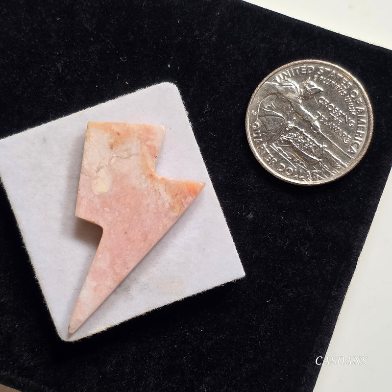 Rhodonite Lightning Bolt Cabochon
