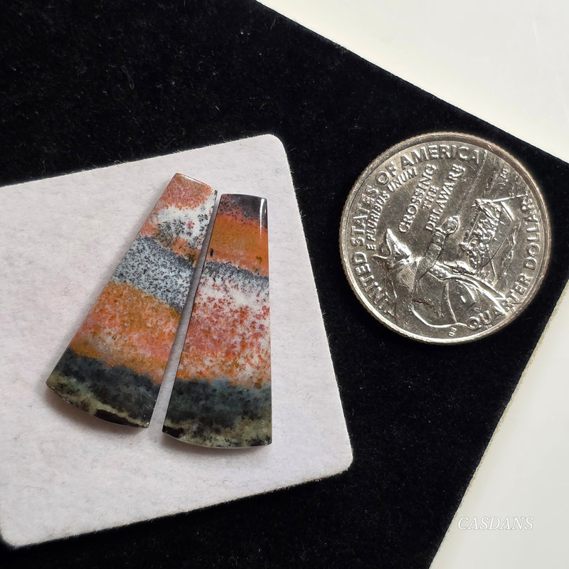 Gem Silica Cabochon Pair