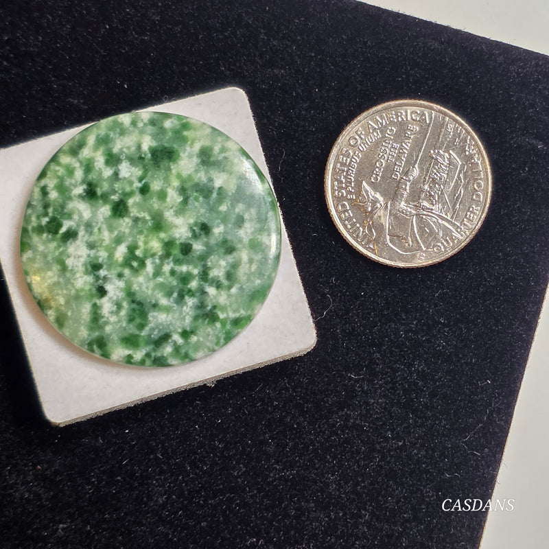 Diopside in Zoisite Cabochon