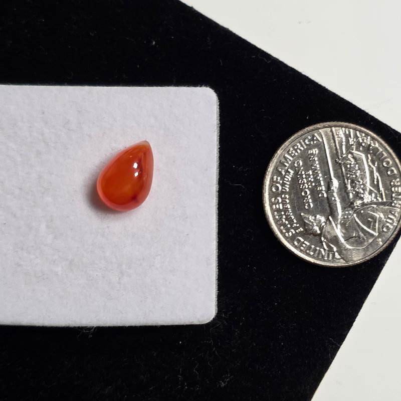 Carnelian 8x12mm Pear Cabochon (1 Piece)
