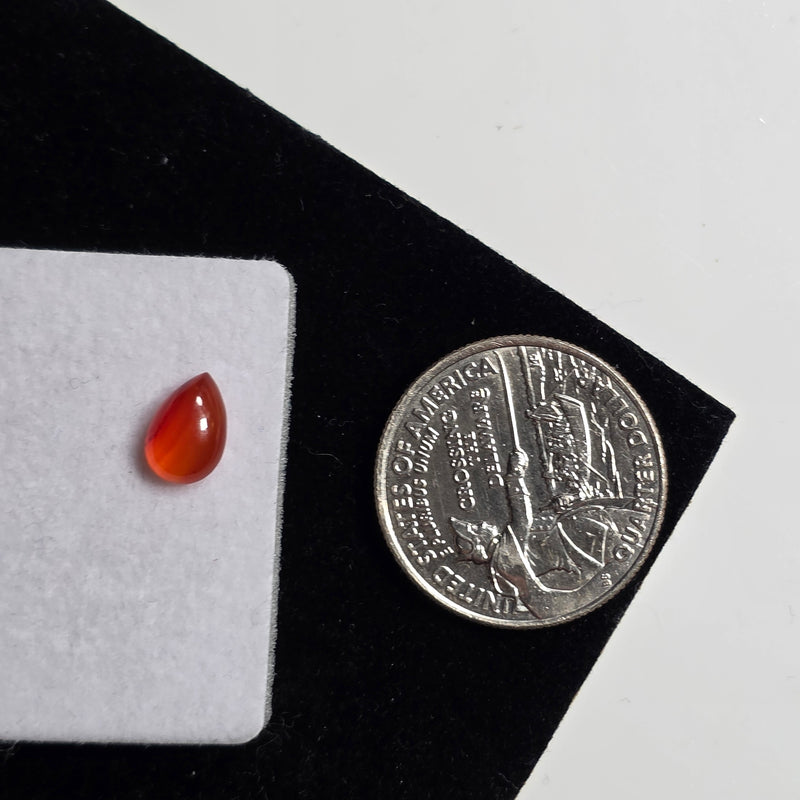 Carnelian 6x9mm Pear Cabochon (1 Piece)