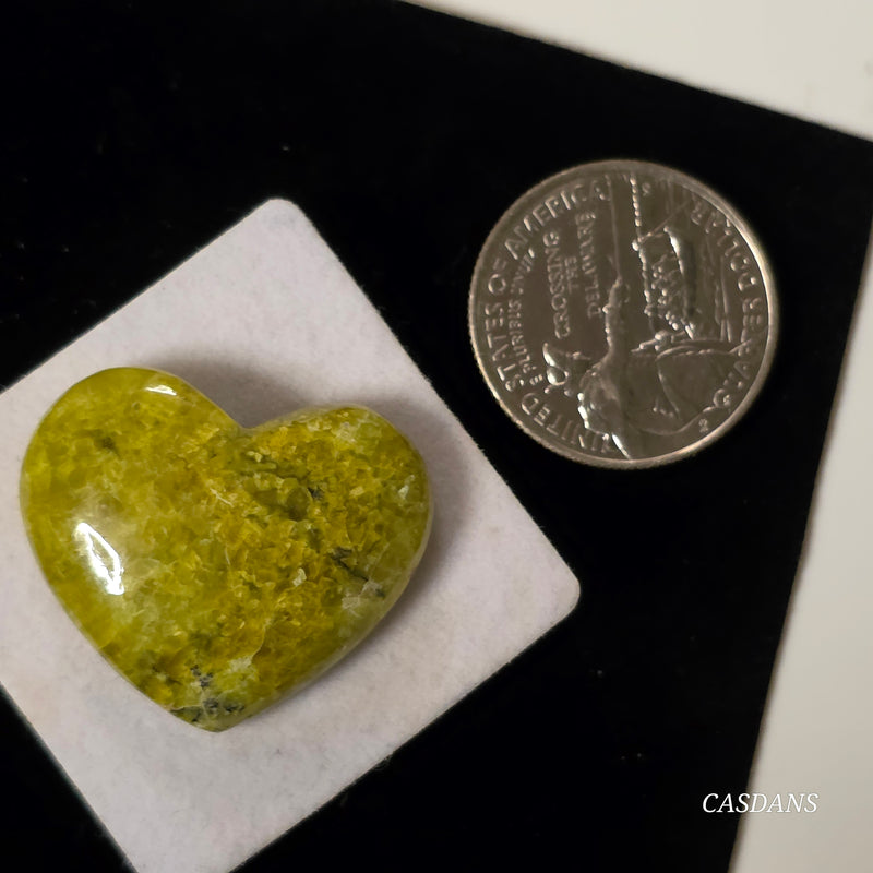 Green Opal Heart Cabochon