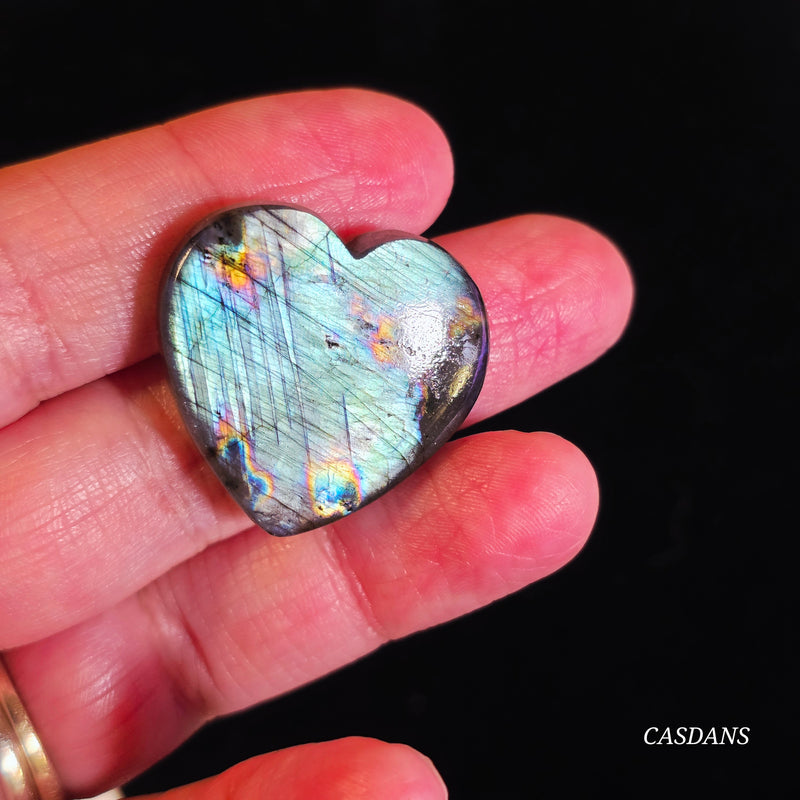 Labradorite Heart Cabochon