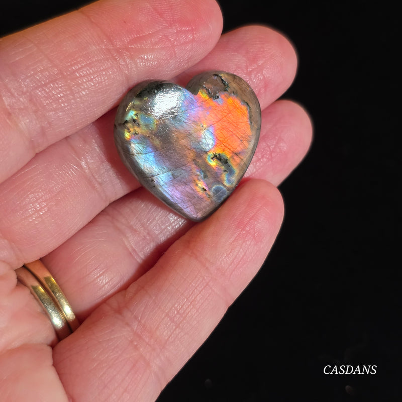 Labradorite Heart Cabochon