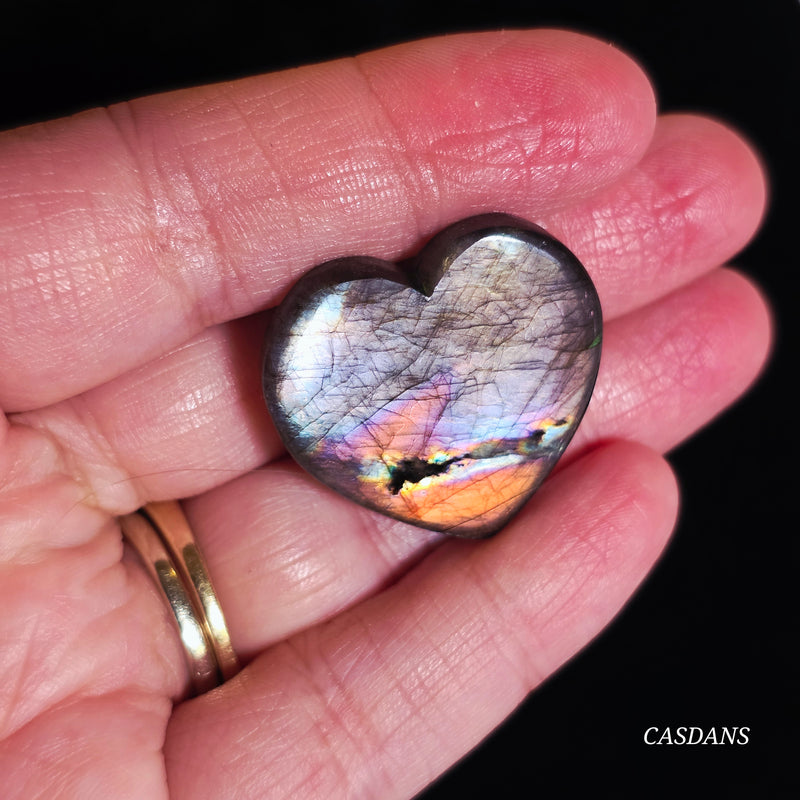 Labradorite Heart Cabochon