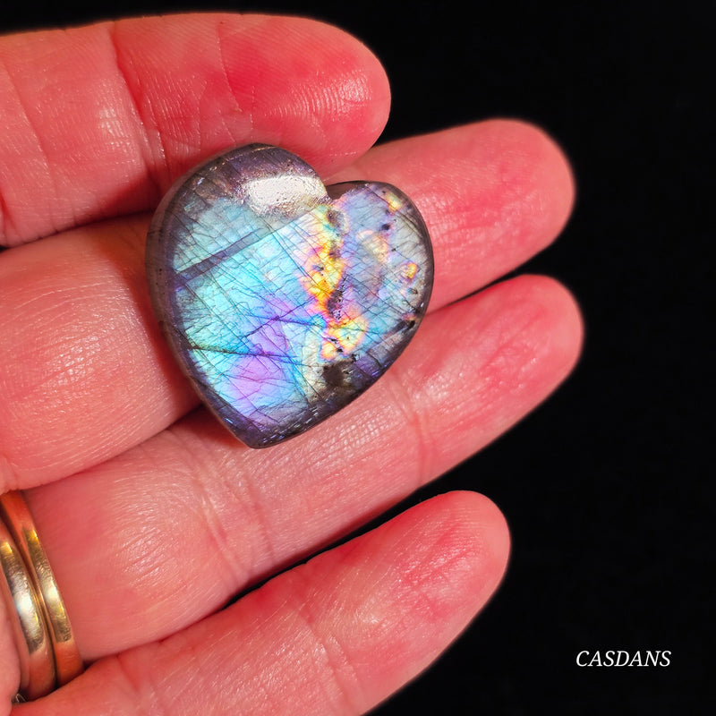 Labradorite Heart Cabochon