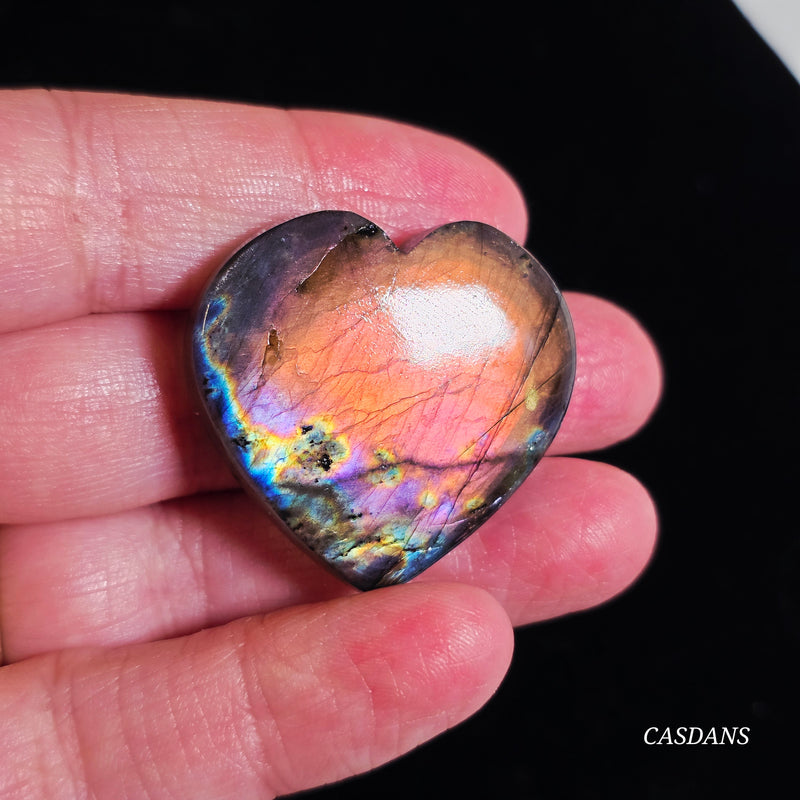 Labradorite Heart Cabochon