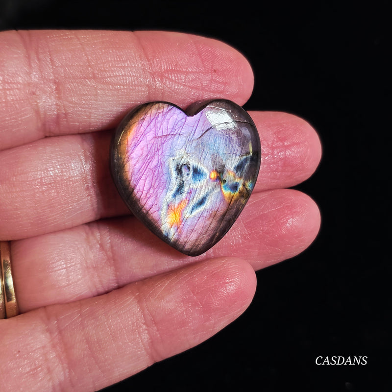 Labradorite Heart Cabochon